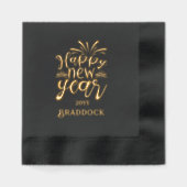 Happy New Year Party Foil Stamps Servietten Mit Folie (Vorderseite)