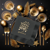 Happy New Year Party Foil Stamps Servietten Mit Folie