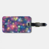 Happy New Year Party Glitzer Stars Gepäckanhänger (Rückseite horizontal)