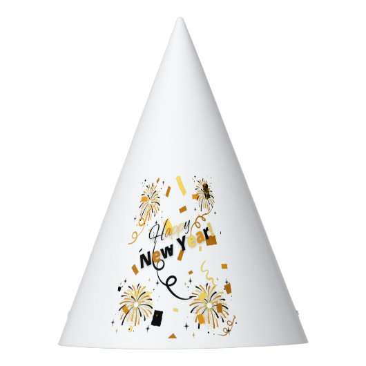 Happy New Year Party Hat Partyhütchen (Vorderseite)