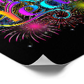 Happy New Year Party New Years Eve 2026 Fireworks  Poster (Ecke)