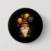 Happy New Year Party New Years Eve 2026 Gnome Love Button (Vorderseite)