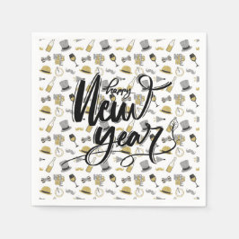 Happy New Year Party Paper Napkin Serviette