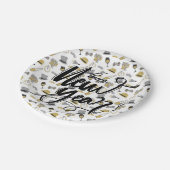 Happy New Year Party Paper Plate Pappteller (Schrägansicht)