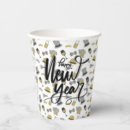 Happy New Year Party Pappbecher (Vorderseite)