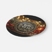 Happy New Year party Pappteller (Schrägansicht)