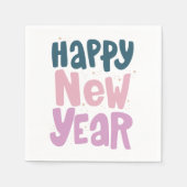 Happy New Year Party Sparkle Paper Napkin Serviette (Vorderseite)