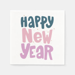 Happy New Year Party Sparkle Paper Napkin Serviette