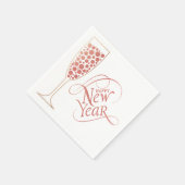 Happy New Year Party Sparkle Paper Napkin Serviette (Ecke)