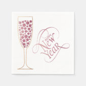 Happy New Year Party Sparkle Paper Napkin Serviette (Vorderseite)