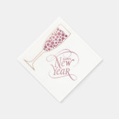 Happy New Year Party Sparkle Paper Napkin Serviette (Ecke)