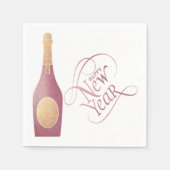 Happy New Year Party Sparkle Paper Napkin Serviette (Vorderseite)