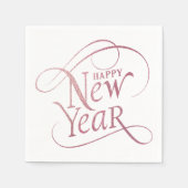 Happy New Year Party Sparkle Paper Napkin Serviette (Vorderseite)