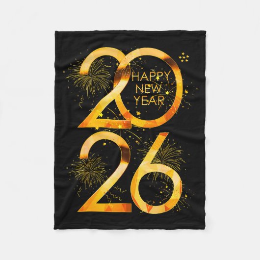 Happy New Year Party Supplies 2026 Family Matching Fleecedecke (Vorderseite)