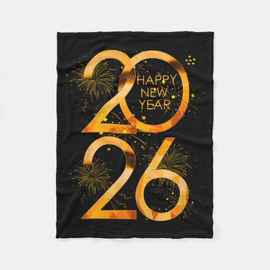 Happy New Year Party Supplies 2026 Family Matching Fleecedecke (Vorderseite)