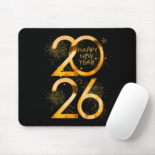 Happy New Year Party Supplies 2026 Family Matching Mousepad (Mit Mouse)
