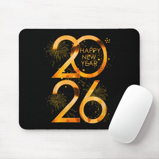 Happy New Year Party Supplies 2026 Family Matching Mousepad (Mit Mouse)