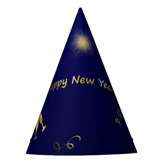 Happy New Year Partyhütchen (Vorderseite)