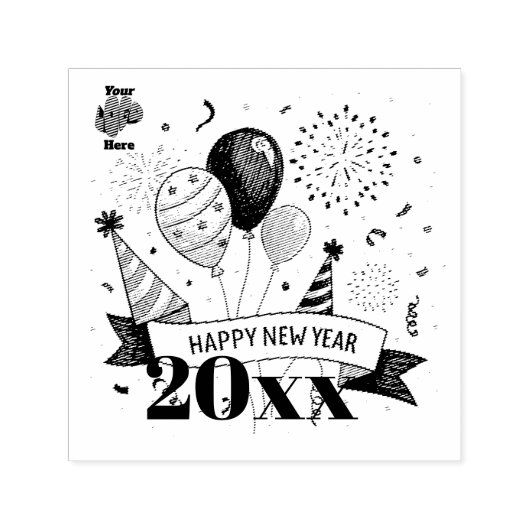 Happy New Year Permastempel (Design)