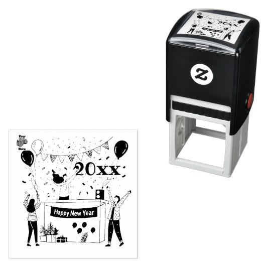Happy New Year Permastempel (Beispiel)