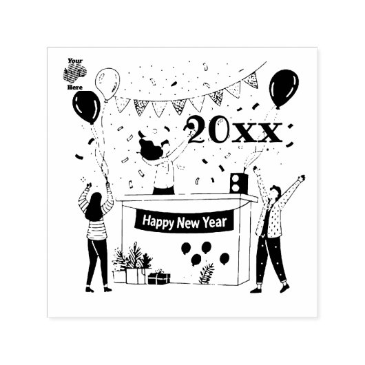 Happy New Year Permastempel (Design)