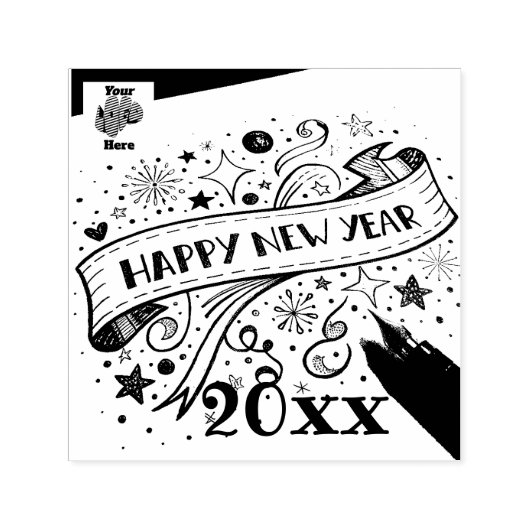 Happy New Year Permastempel (Design)