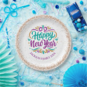 Happy New Year Personalisiert Pappteller (Party)