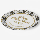 Happy New Year Personalisiert Pappteller (Schrägansicht)