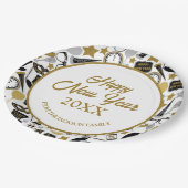 Happy New Year Personalisiert Pappteller (Schrägansicht)