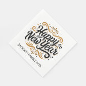 Happy New Year Personalisiert Serviette (Ecke)