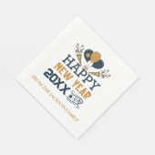 Happy New Year Personalisiert Serviette (Ecke)