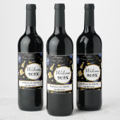Happy New Year Personalisiert Wine Label Weinetikett (Flaschen)