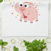 Happy New Year Pig Geschirrtuch (Gefaltet)