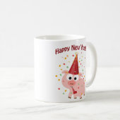 Happy New Year Pig Kaffeetasse (VorderseiteRechts)