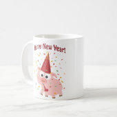 Happy New Year Pig Kaffeetasse (Vorderseite Links)