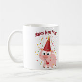 Happy New Year Pig Kaffeetasse (Links)
