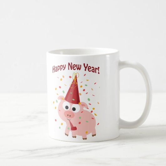 Happy New Year Pig Kaffeetasse (Rechts)