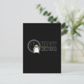 Happy New Year - Pinguin Postkarte (Stehend Vorderseite)