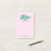 Happy New Year Pink und Green Post-it Klebezettel (Auf Schreibtisch)