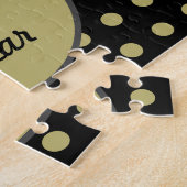 Happy New Year Polka Dot Jigsaw Puzzle (schwarz) (Seite)