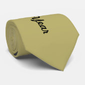 Happy New Year Polka Dot Neck Tie (Black & Gold) Krawatte (Gerollt)