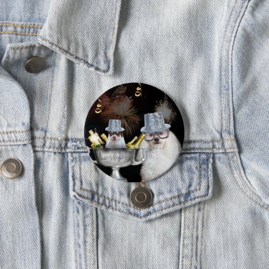 Happy New Year Poodle und Chihuahua-Taste Button (Beispiel)