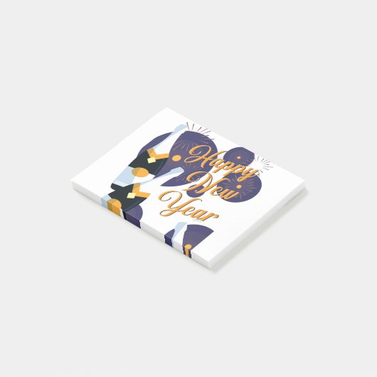 Happy New Year Post-it Klebezettel (angewinkelt)