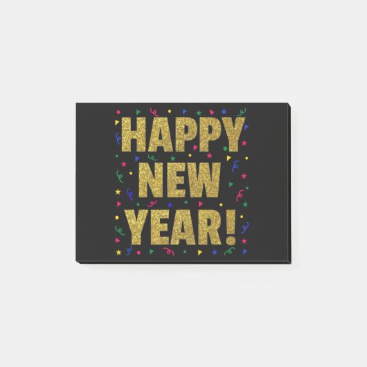 Happy New Year Post-it Klebezettel (Vorderseite)