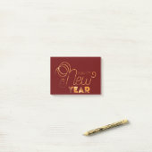 Happy New Year Post-it Klebezettel (Auf Schreibtisch)