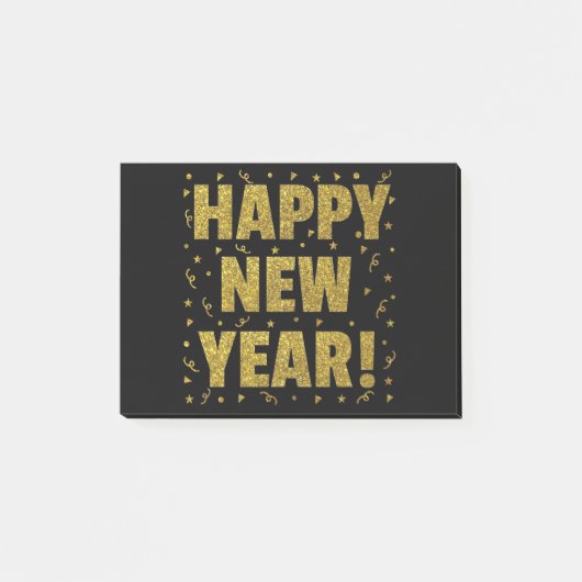 Happy New Year Post-it Klebezettel (Vorderseite)