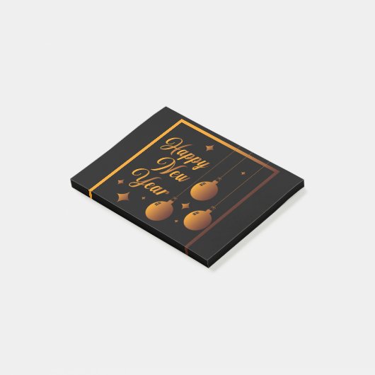 Happy New Year Post-it Klebezettel (angewinkelt)