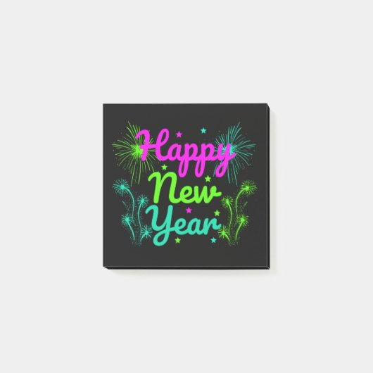 Happy New Year Post-it Klebezettel (Vorderseite)