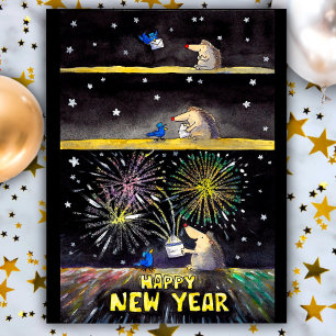 Happy New Year postcard by Nicole Janes Feiertagspostkarte