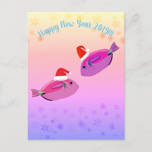 Happy New Year Postcard Feiertagspostkarte (Vorderseite)